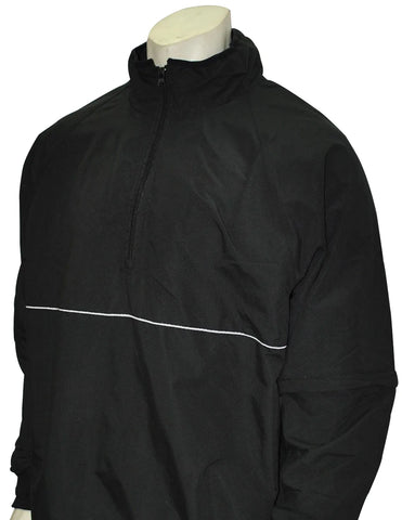 BBS323 BLK/WHT-Smitty Convertible Half Sleeve Pullover Jacket