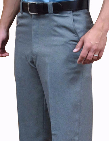 BBS381HG - Smitty Flat Front Combo Pants with Expander Waist Band and Slash Pockets - Available in Heather Grey Only