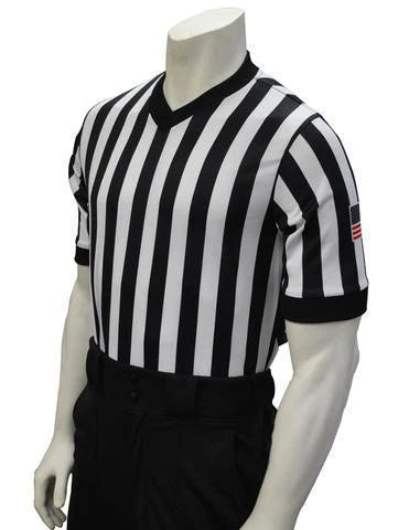 USA200-607-20291 - Smitty "Made in USA" - "BODY FLEX" Men's Basketball V-Neck Shirt - With USA Flag