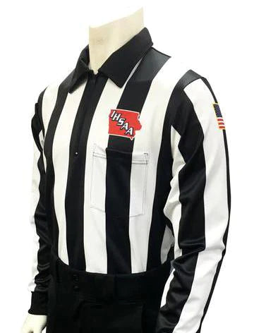 USA730-225IA -10246- Smitty "Made in USA" - Dye Sub Iowa Football Foul Weather Long Sleeve 2.25inch Stripe