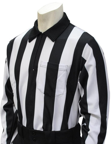 FBS118P - 2" Stripe Performance Interlock Long Sleeve Shirt - BLACK PLACKET ON BACK OF SHIRT FOR POSITION LETTER