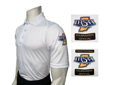 USA400IN LOGO - 4129 - Smitty "Made in USA" - IHSAA Men's Short Sleeve WHITE Volleyball and Swimming Shirt